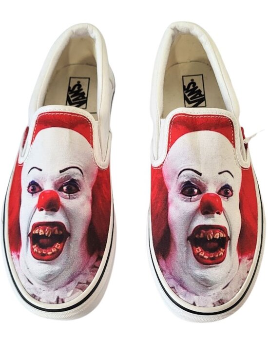 Vans Shoes - VANS Classic Slip-On Pennywise X House of Terror Sneakers - Women's 8 Men's 6.5